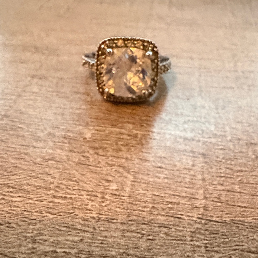 3/$8 Lia Sophia Silver Crystal Ring